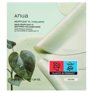 Heartleaf 70 + Hyaluron kojąco-odświeżająca maseczka Soothing Collagen Mask