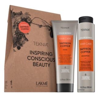 Teknia Color Refresh Saffron Copper Pack szampon + maska do ożywienia miedzianych odcieni +