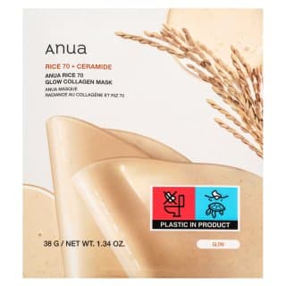 Rice 70 + Ceramide odświeżająca, żelowa maseczka Glow Collagen Mask